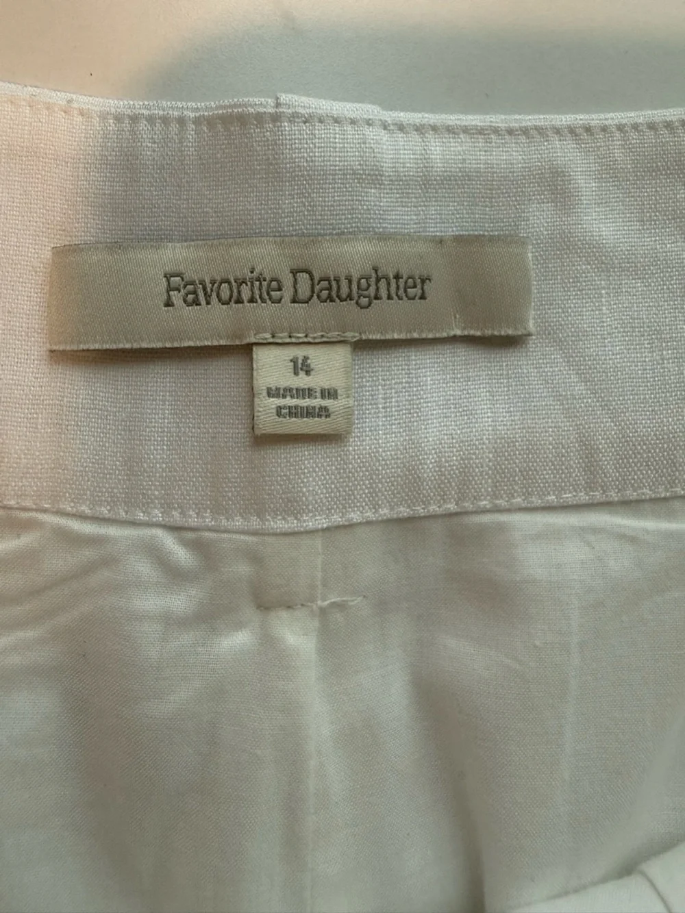 Favorite Daughter Linen Wide Leg Pants High Rise Ivory Size 14 - Picture 3 of 7